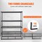 Black Carbon Steel Adjustable Garage Shelving Unit Heavy Duty Storage Rack with Powder Coating